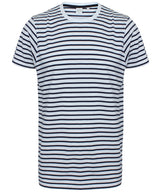 Unisex striped T — White/Oxford Navy