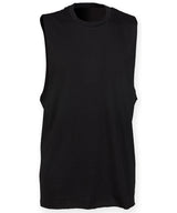 High neck slash armhole vest — Black