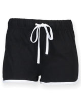 Women's retro shorts — Black/White