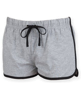 Women's retro shorts — Heather Grey/Black
