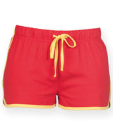 Women's retro shorts — Red/Yellow