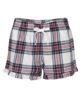 Women's tartan frill shorts — White/Pink Check