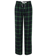 Women's tartan lounge pants — Navy/Green Check