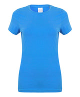 Feel good women's stretch t-shirt — Heather Blue