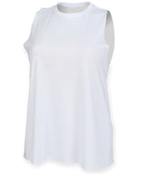 High neck vest — White