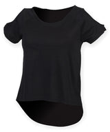 T-shirt with drop detail — Black