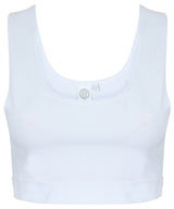 Women's fashion crop top — White/White