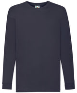Kids long sleeve valueweight T — Deep Navy