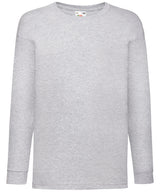 Kids long sleeve valueweight T — Heather Grey