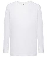 Kids long sleeve valueweight T — White