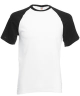 Short sleeve baseball T — White/Black*