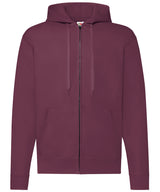 Classic 80/20 hooded sweatshirt jacket — Burgundy
