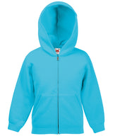 Kids classic hooded sweatshirt jacket — Azure Blue