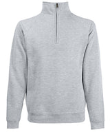 Classic 80/20 zip neck sweatshirt — Heather Grey