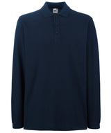 Premium long sleeve polo — Deep Navy