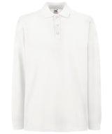 Premium long sleeve polo — White
