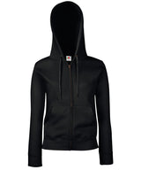 Women's premium 70/30 hooded sweatshirt jacket — Black
