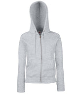 Women's premium 70/30 hooded sweatshirt jacket — Heather Grey