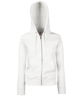 Women's premium 70/30 hooded sweatshirt jacket — White