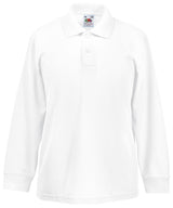 Kids long sleeve 65/35 polo — White