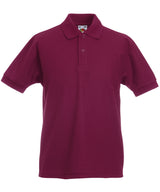 Kids 65/35 piqué polo — Burgundy