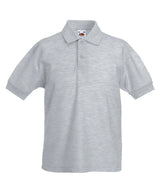 Kids 65/35 piqué polo — Heather Grey