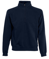 Premium 70/30 zip-neck sweatshirt — Deep Navy*