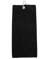Microfibre golf towel — Black