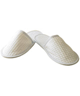 Waffle mule slippers — White
