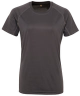 Women's TriDri® panelled tech tee — Charcoal