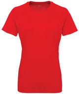 Women's TriDri® panelled tech tee — Fire Red