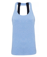 Women's TriDri® double strap back vest — Cornflower Melange
