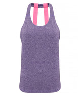 Women's TriDri® double strap back vest — Purple Melange
