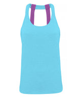 Women's TriDri® double strap back vest — Turquoise Melange