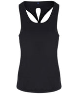 Women's TriDri® yoga knot vest — Black