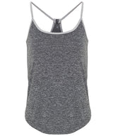 Women's TriDri® yoga vest — Black Melange/Silver Melange