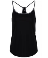Women's TriDri® yoga vest — Black/Black Melange