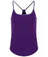 Women's TriDri® yoga vest — Bright Purple/Purple Melange