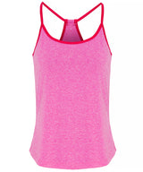 Women's TriDri® yoga vest — Pink Melange/Hot Pink