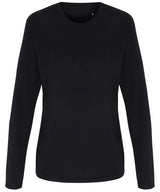 Women's TriDri® long sleeve performance t-shirt — Black