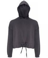 Women's TriDri® cropped oversize hoodie — Charcoal