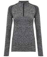 Women's TriDri® seamless '3D fit' multi-sport performance zip top — Charcoal