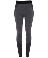 Women's TriDri® seamless 3D fit" multi-sport sculpt leggings" — Black Melange