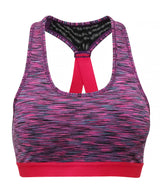 TriDri® performance sports bra (medium impact) — Space Pink
