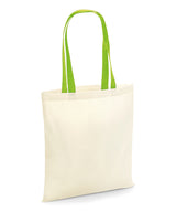Bag for life - contrast handles — Natural/Lime Green