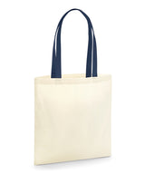 EarthAware® organic bag for life - contrast handles — Natural/French Navy