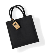 Jute midi tote — Black/Black