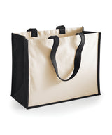 Printers jute classic shopper — Black
