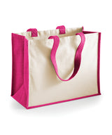 Printers jute classic shopper — Fuchsia