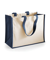 Printers jute classic shopper — Navy